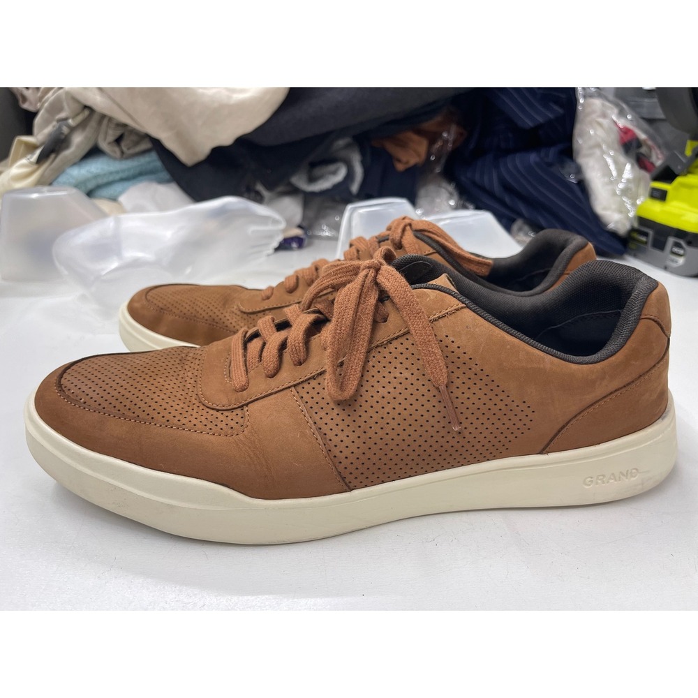 Cole Haan Grand Crosscourt II Mens 13 M Tan Nubuck Leather Sneakers C33980